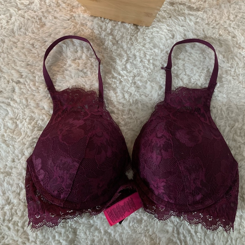 La SENZA Deep Purple Lace Push Up Bra
